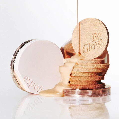 espoir professionell makeup med glowgivande foundation och cushions