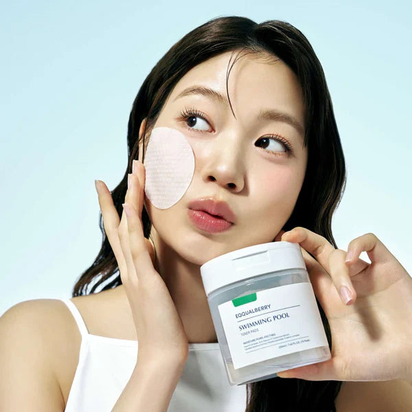 Koreansk exfoliering med AHA, BHA och K-beauty produkter för glow och jämn hud