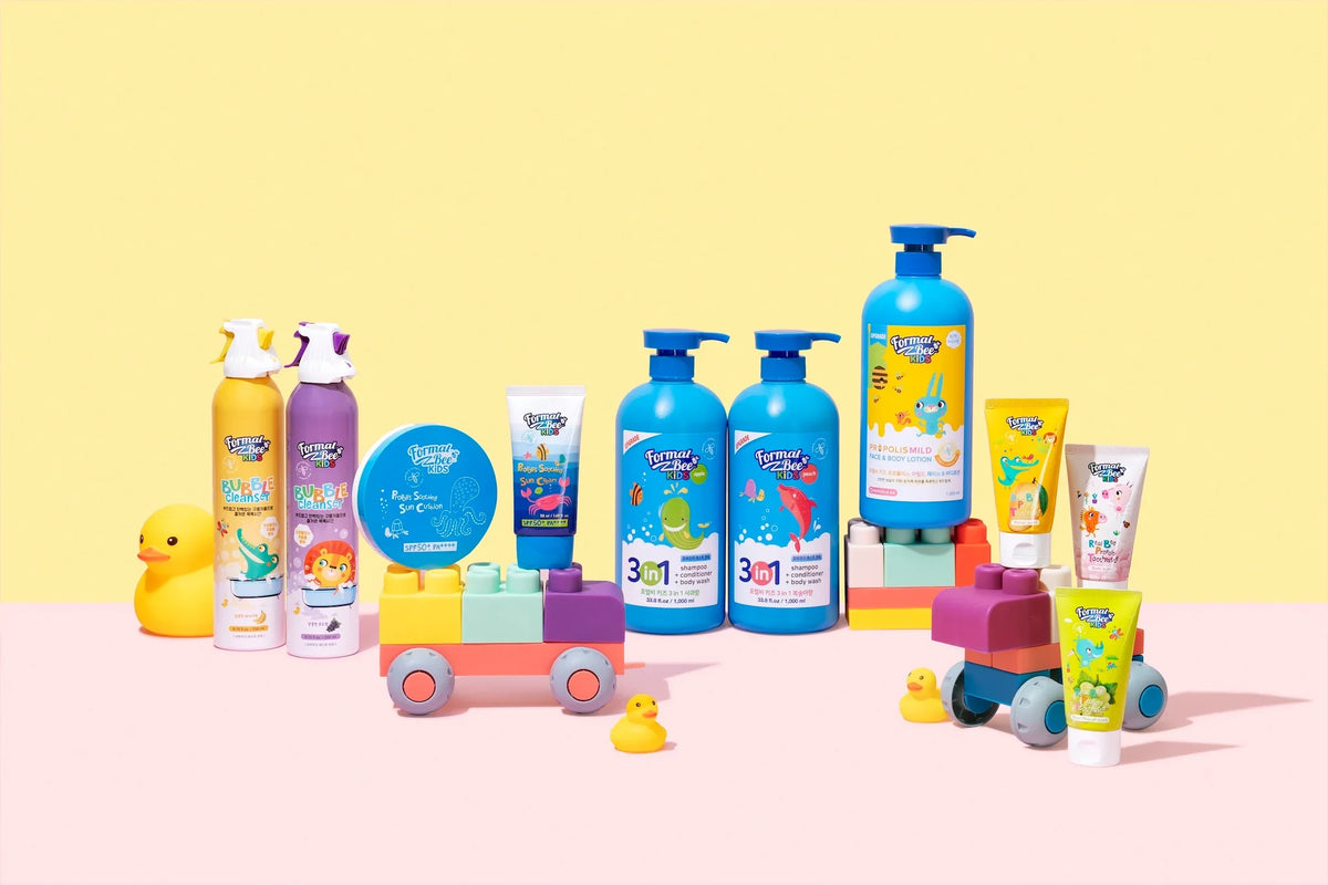 FormalBeeKids skonsam hudvård för barn och känslig hud med återfuktande produkter