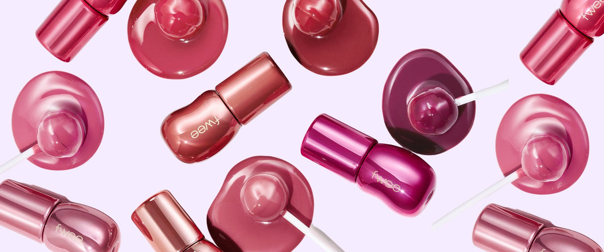 fwee makeup med glass skin cushion och glossy lip tint