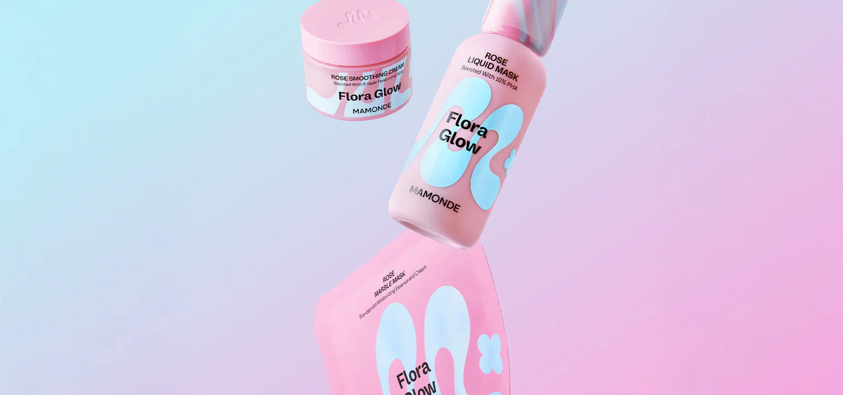 Mamonde hudvård med blomextrakt och glowgivande produkter