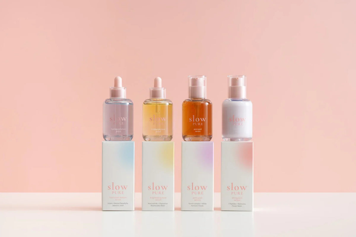 Slowpure koreansk hudvård med skonsamma och återfuktande produkter