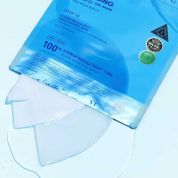 VT Cosmetics HYDROP Reedle Shot 100hl 2STEP Hydrogel Mask 2Type VT Cosmetics