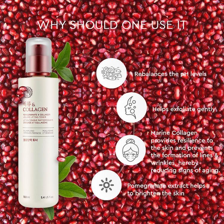 The Face Shop POMEGRANATE AND COLLAGEN VOLUME LIFTING TONER 160ml The Face Shop