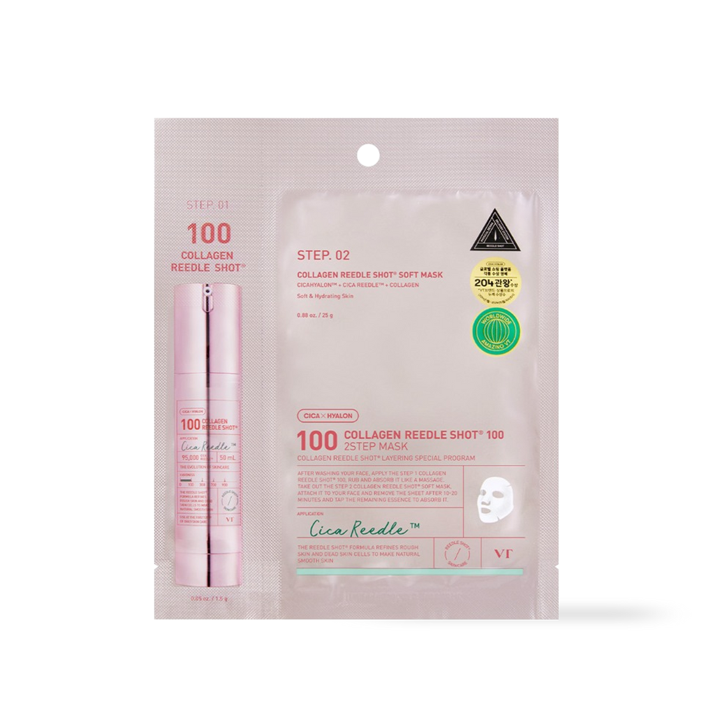 VT Cosmetics COLLAGEN Reedles Shot 100hL 2 STEP MASK VT Cosmetics