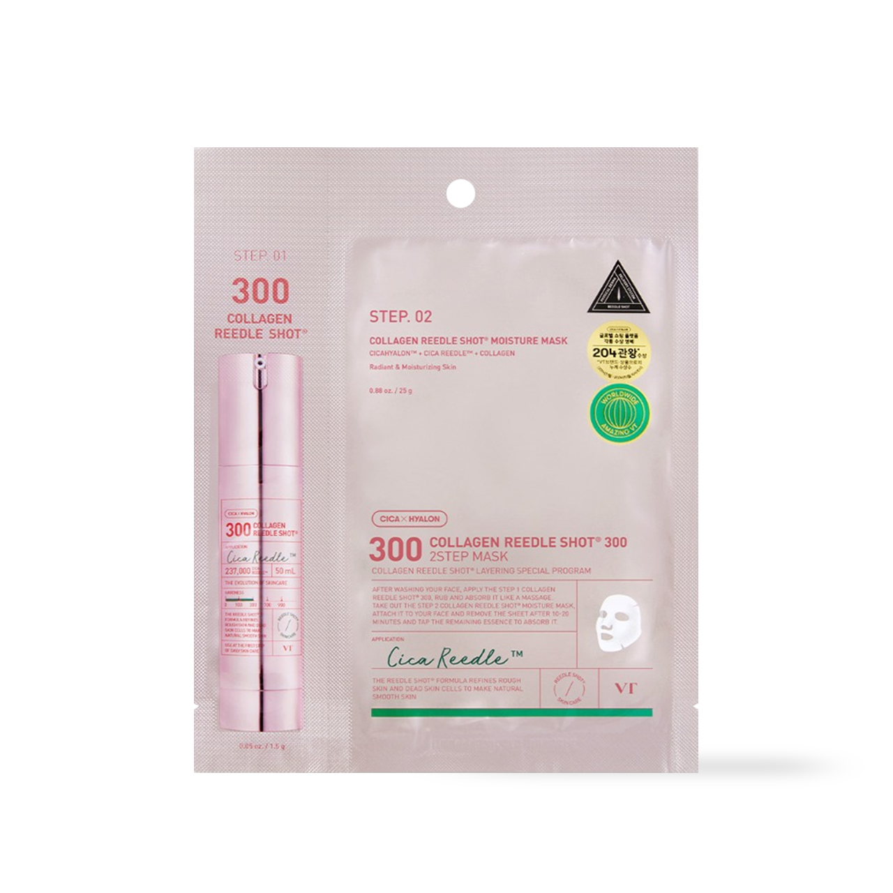 VT Cosmetics COLLAGEN Reedles Shot 300hL 2 STEP MASK VT Cosmetics