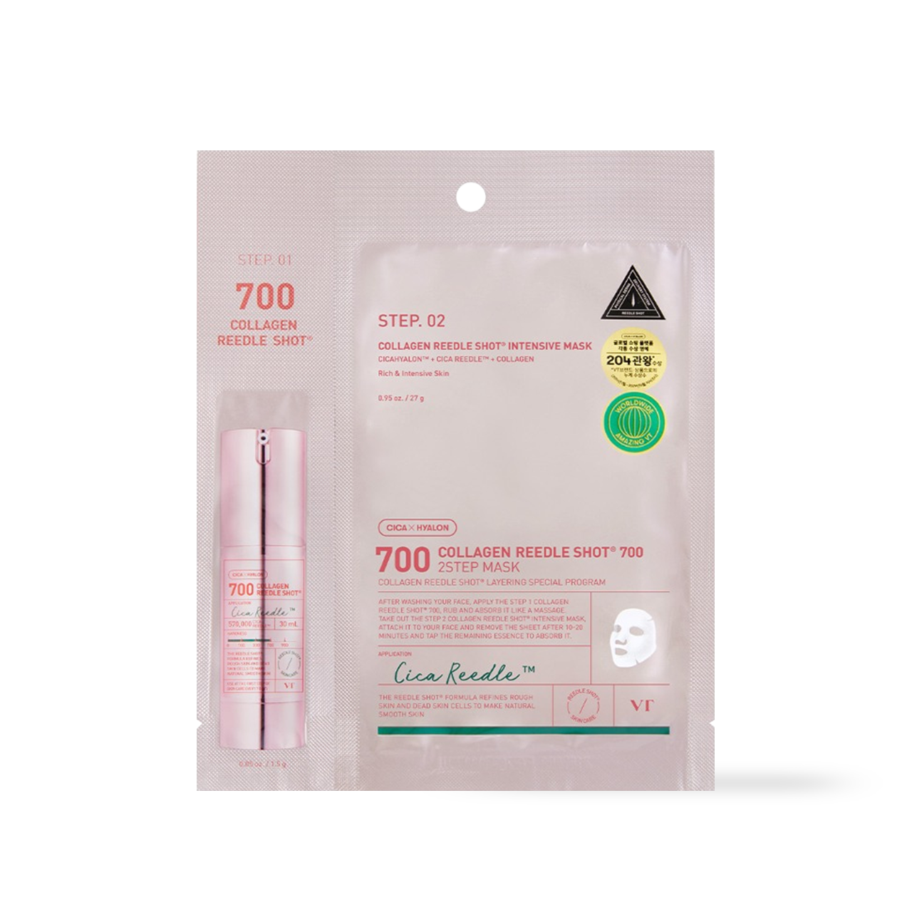 VT Cosmetics COLLAGEN Reedles Shot 700hL 2 STEP MASK VT Cosmetics