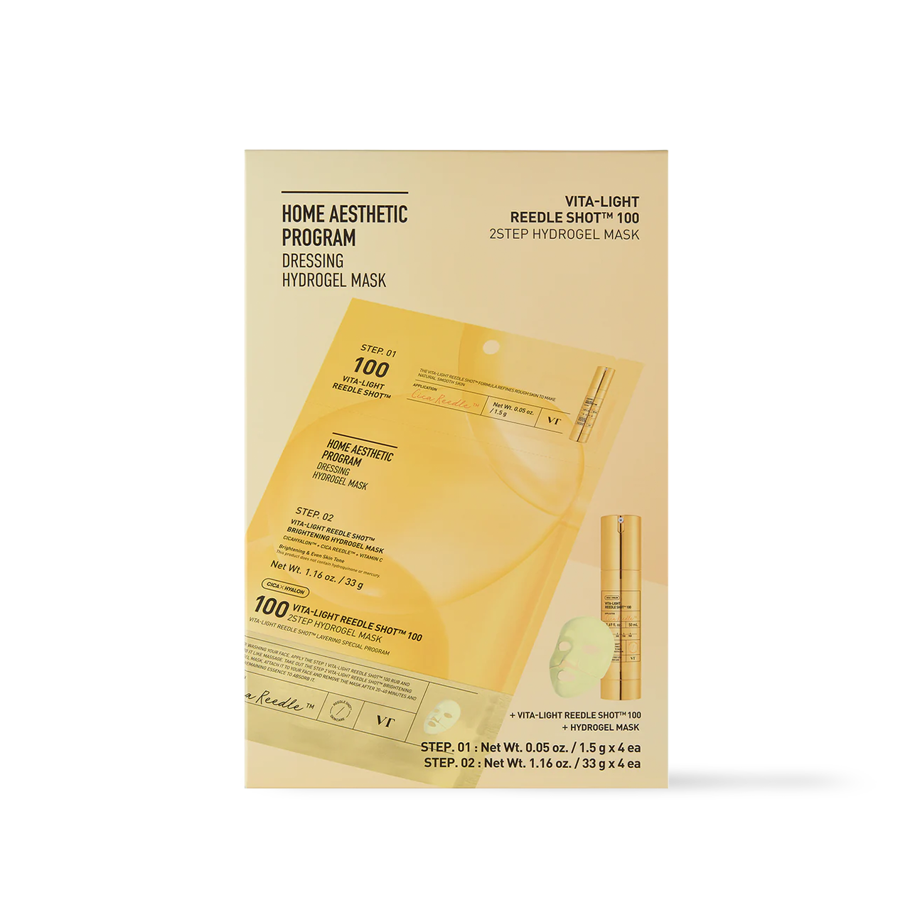 VT Cosmetics VITA-LIGHT Reedle Shot 100 2STEP Hydrogel Mask 2type VT Cosmetics