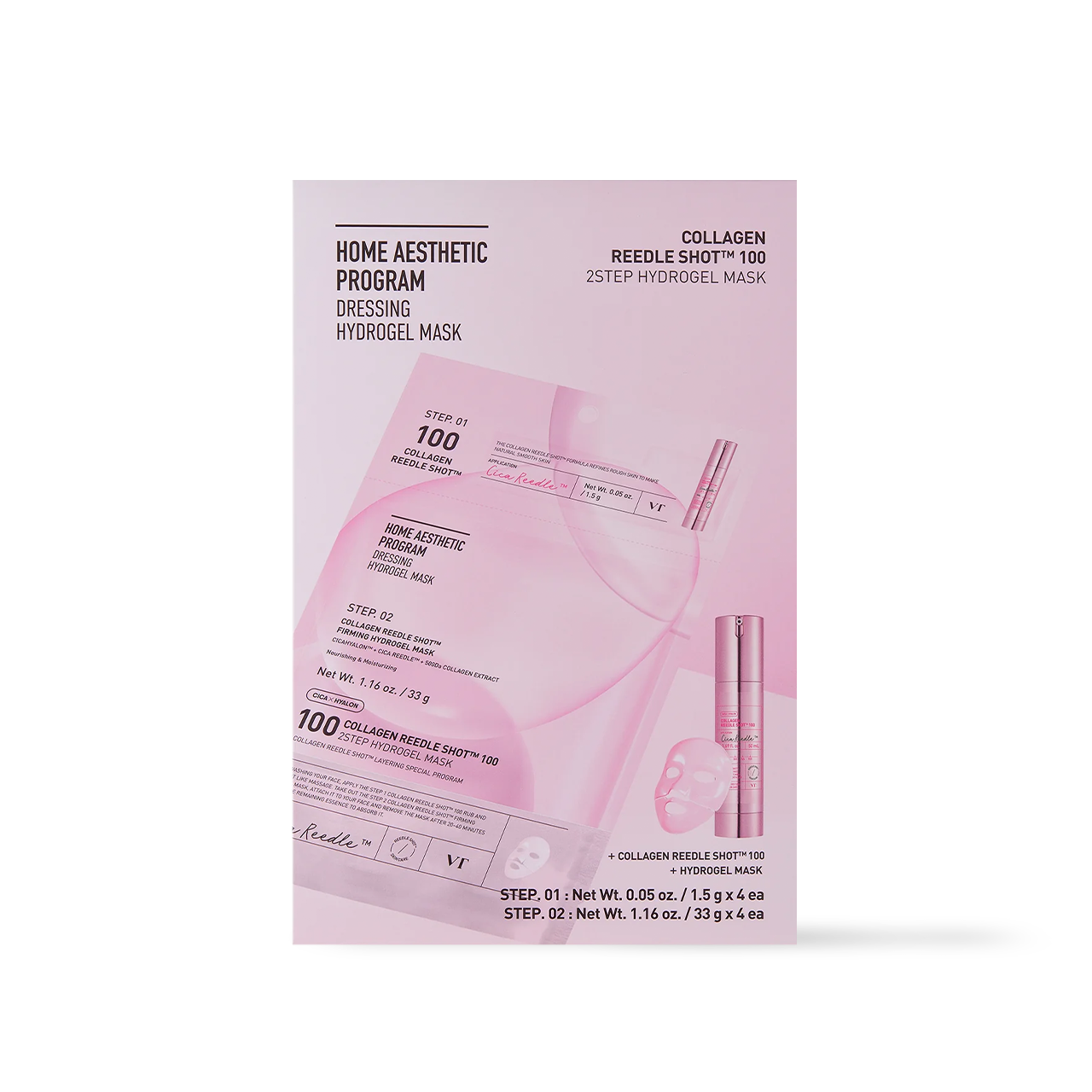 VT Cosmetics COLLAGEN Reedle Shot 100 2STEP Hydrogel Mask 2type VT Cosmetics