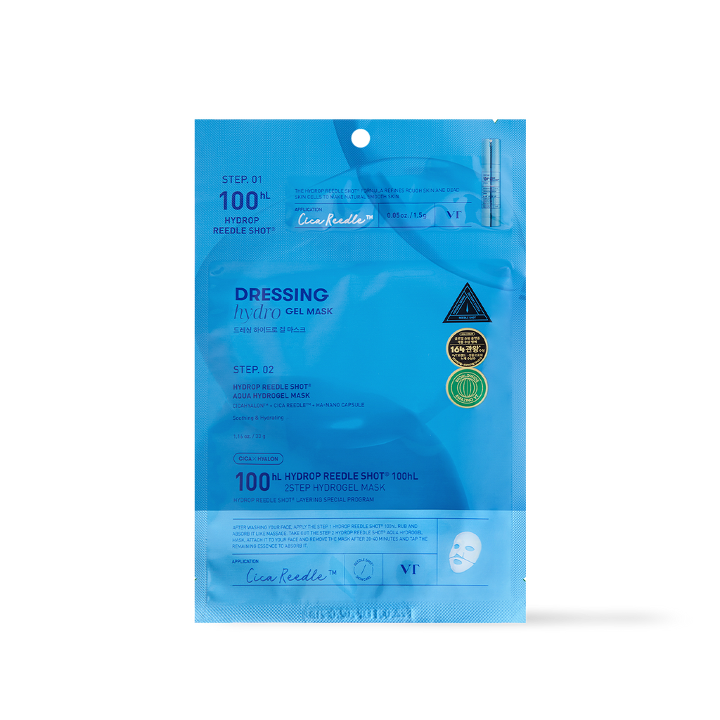 VT Cosmetics HYDROP Reedle Shot 100hl 2STEP Hydrogel Mask 2Type VT Cosmetics