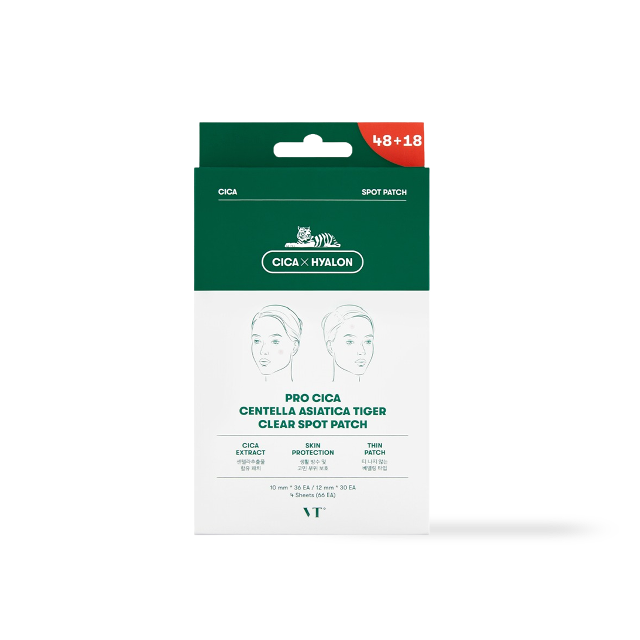 VT Cosmetics PRO CICA Centella Asiatica Tiger Clear Spot Patch 66pcs VT Cosmetics