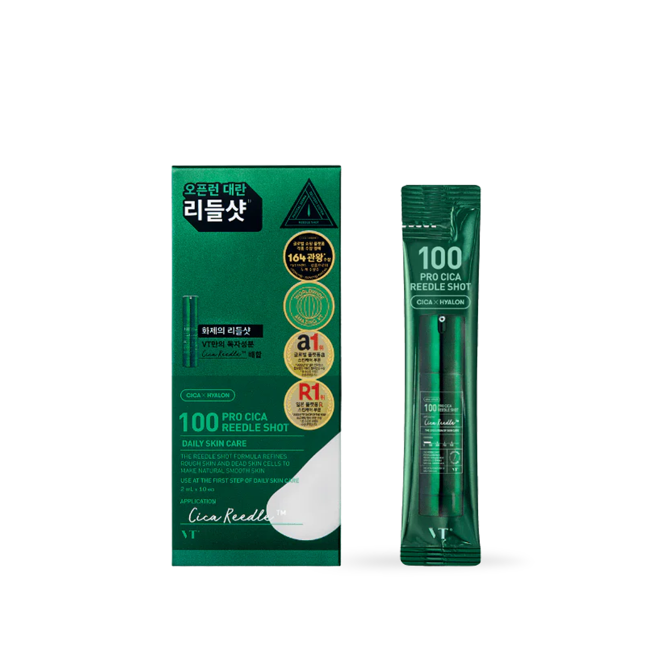 VT Cosmetics 100 PRO CICA Reedle shot 10 shots VT Cosmetics