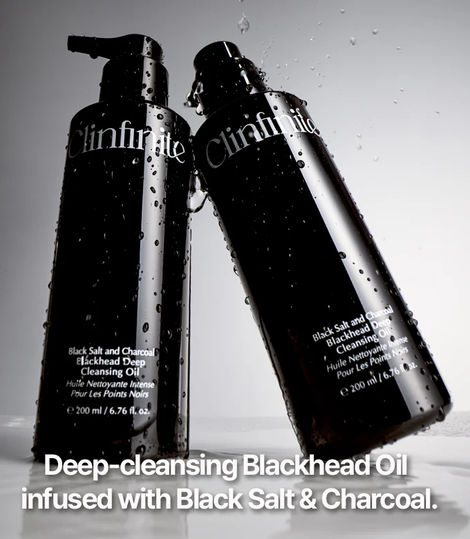 Clinfinite Black Salt & Charcoal Blackhead Deep Cleansing Oil 200ml Clinfinite
