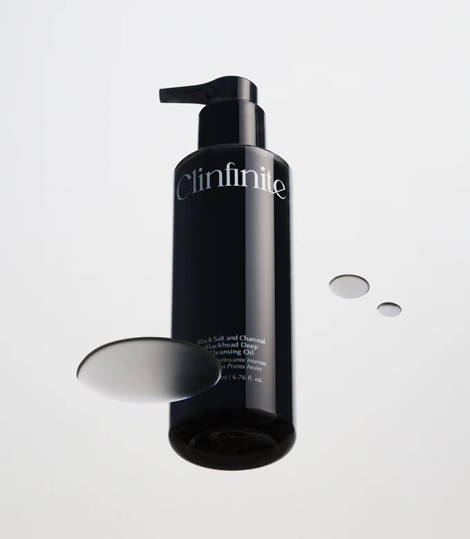 Clinfinite Black Salt & Charcoal Blackhead Deep Cleansing Oil 200ml Clinfinite