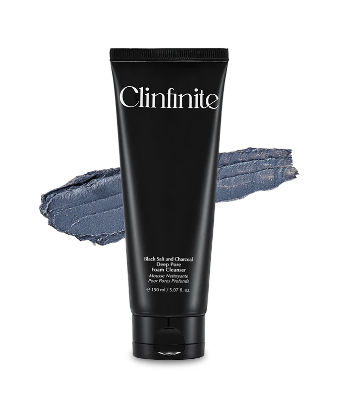 Clinfinite Black Salt & Charcoal Deep Pore Foam Cleanser 150ml Clinfinite