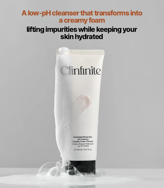 Clinfinite Fermented Rice Mild Acidic Creamy Foam Cleanser 150ml Clinfinite