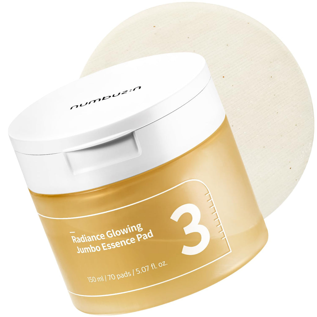 Numbuzin No.3 Radiance Glowing Jumbo Essence Pad 70pcs
