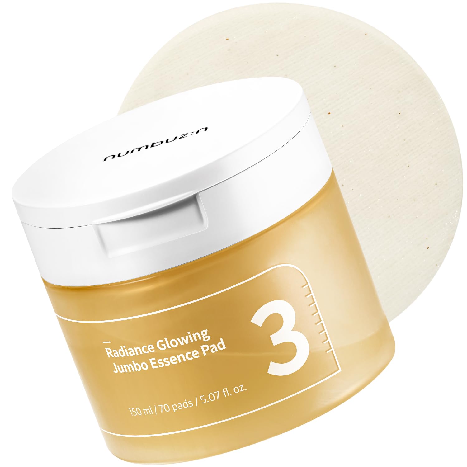 Numbuzin No.3 Radiance Glowing Jumbo Essence Pad 70pcs