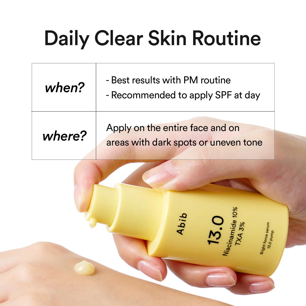 Uppljusande serum från Abib med glutathion och vitamin C som hjälper till att ge huden en jämnare hudton och naturlig lyster