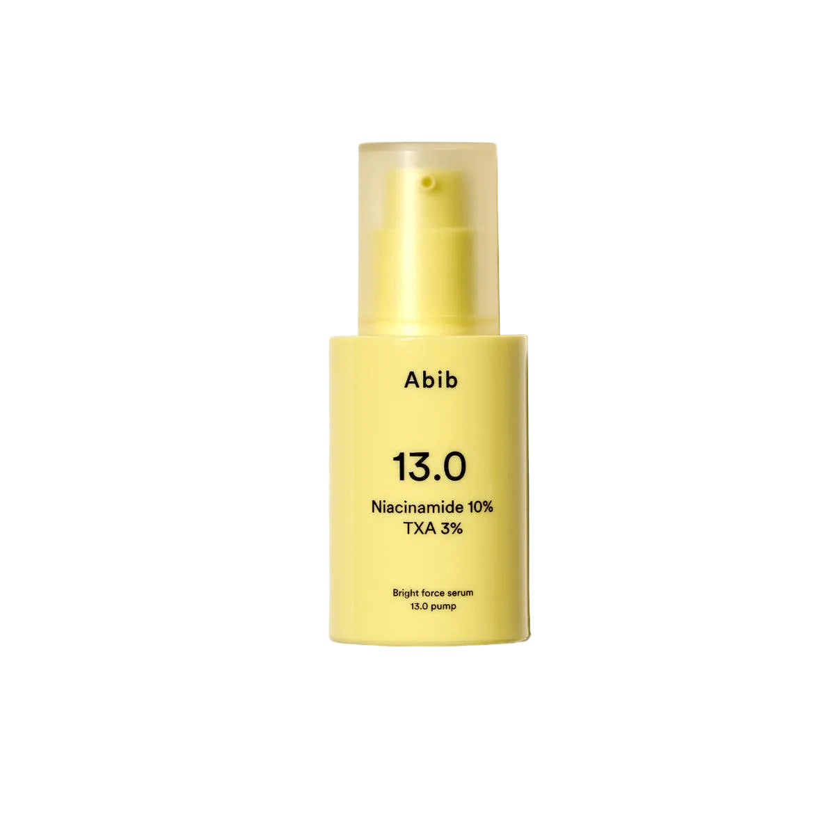 Abib Bright Force Serum 13.0 Pump 30ml med 10 procent niacinamid och 3 procent tranexamsyra som hjälper till att reducera pigmentfläckar