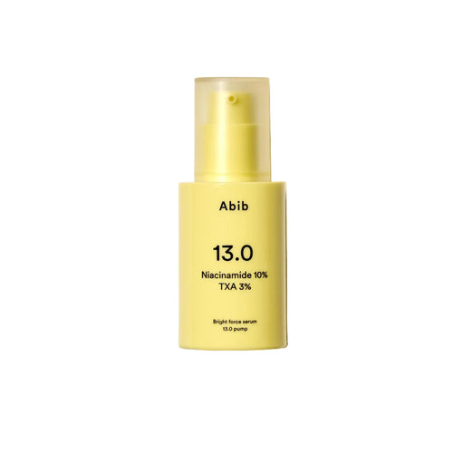 Abib Bright Force Serum 13.0 Pump 30ml med 10 procent niacinamid och 3 procent tranexamsyra som hjälper till att reducera pigmentfläckar