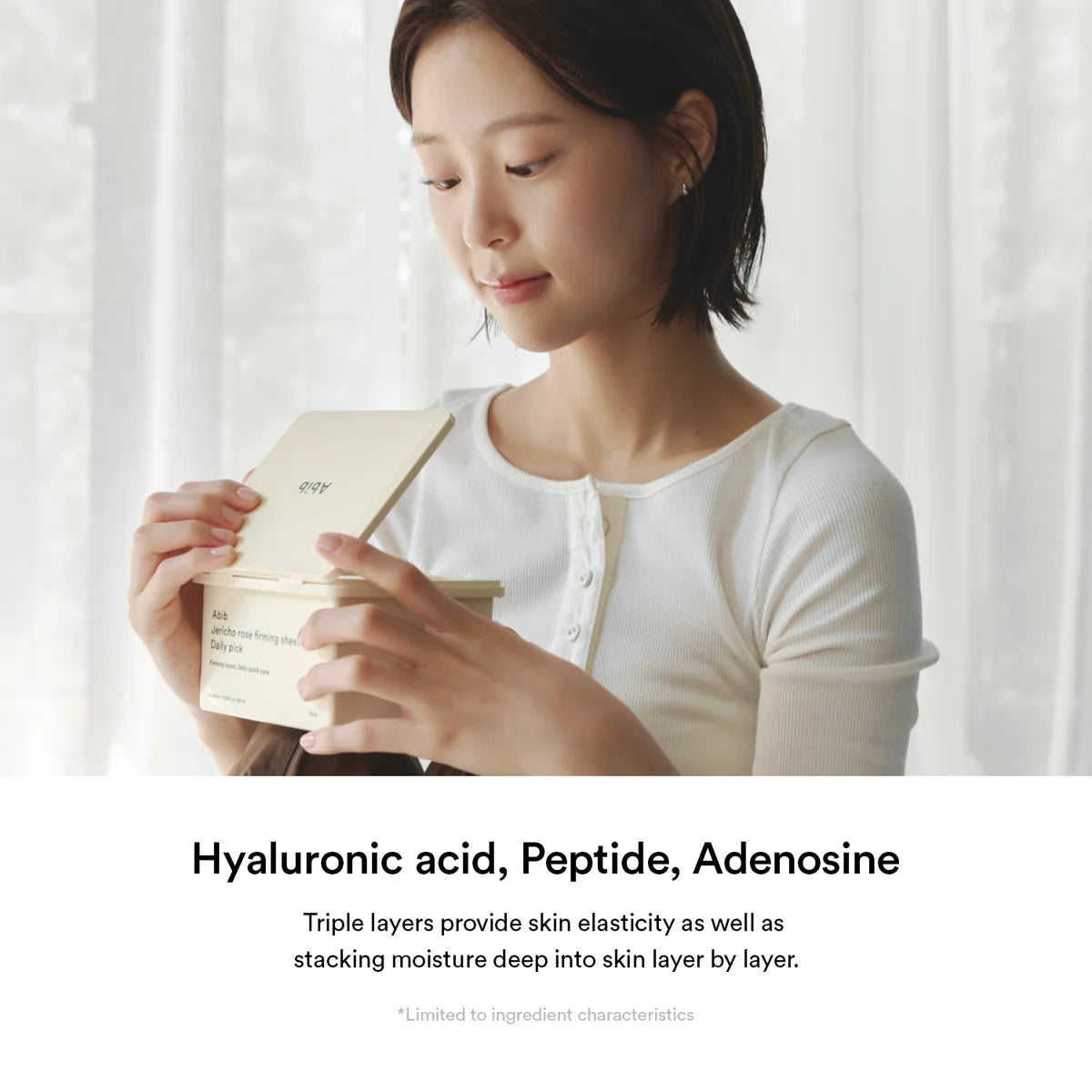 Abib Firming Sheet Mask med hyaluronsyra, adenosin och hydrolyserat lupinprotein