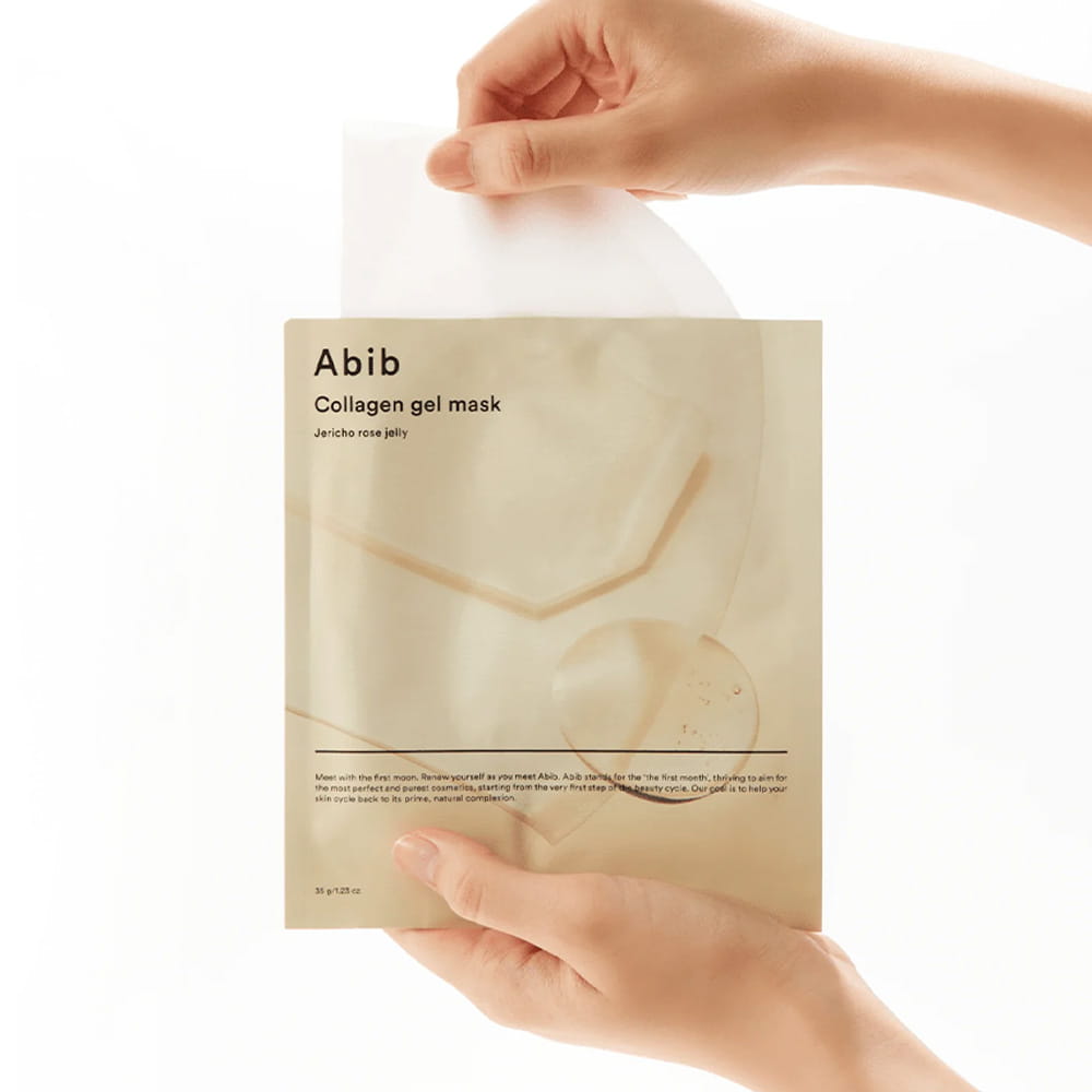 Hydrating gel sheet mask with collagen for plump and dewy skin k beauty