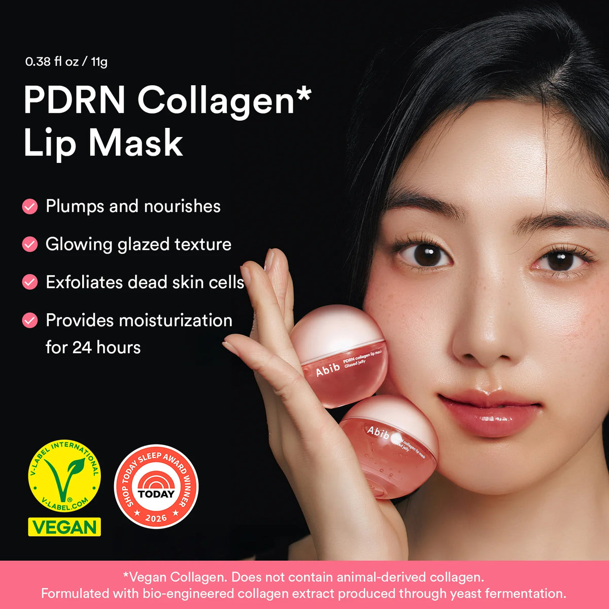 Abib Glazed Jelly Lip Mask ger klar glasliknande glans