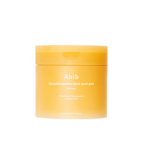 Abib Glutathiosome Dark Spot Pads Vita Touch 70 pcs med glutathion och C-vitamin som hjälper till att reducera pigmentfläckar och ge huden lyster