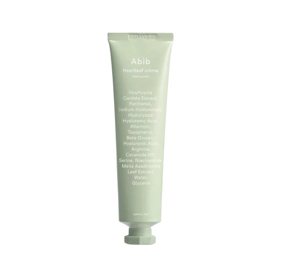 Abib Heartleaf Crème Calming Tube 75ml återfuktande ansiktskräm med Heartleaf och Ceramide NP
