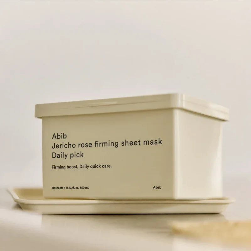 Abib Jericho Rose Daily Pick sheet mask i beige återförslutningsbar behållare