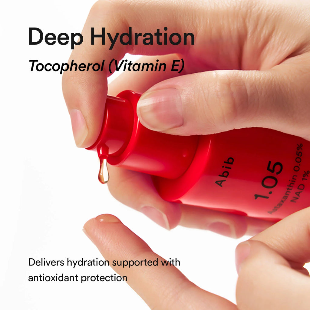 Anti-age serum från Abib med NAD+, astaxantin och niacinamid som stärker huden och ger långvarigt antioxidantskydd