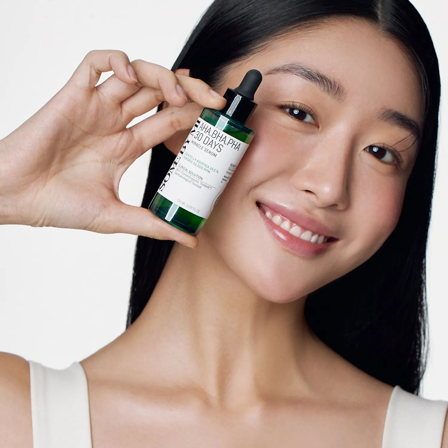 Exfoliating serum with AHA BHA and PHA for smoother skin texture