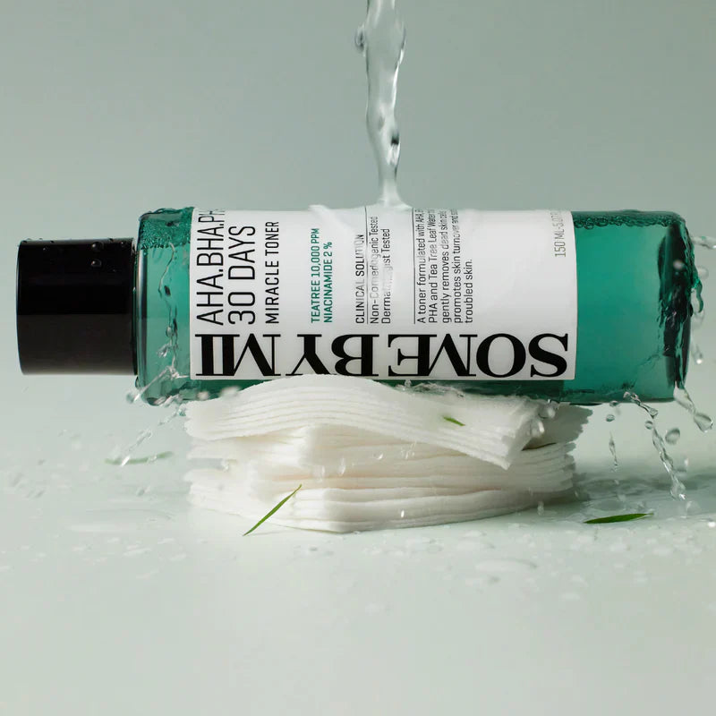 Exfoliating toner with AHA BHA and PHA for acne prone skin