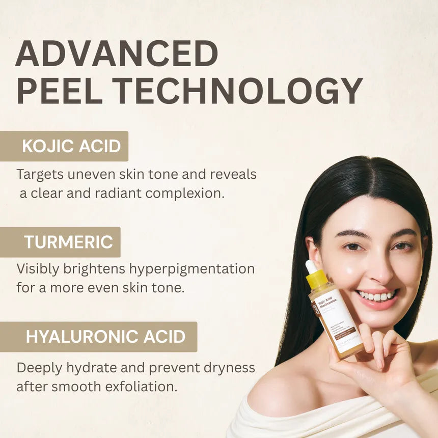 AHA BHA PHA peeling treatment for uneven skin tone