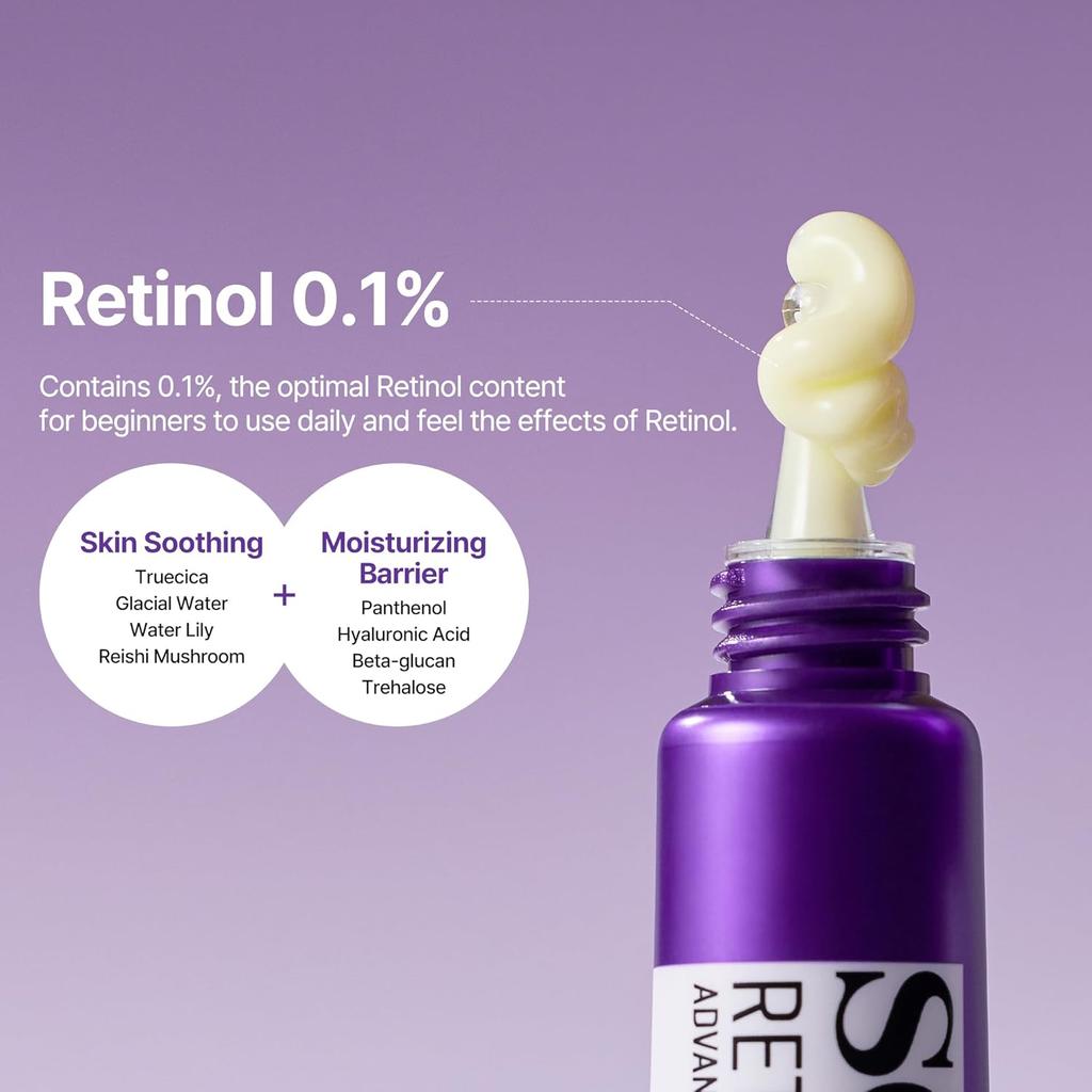 Anti aging eye cream with peptides and retinol