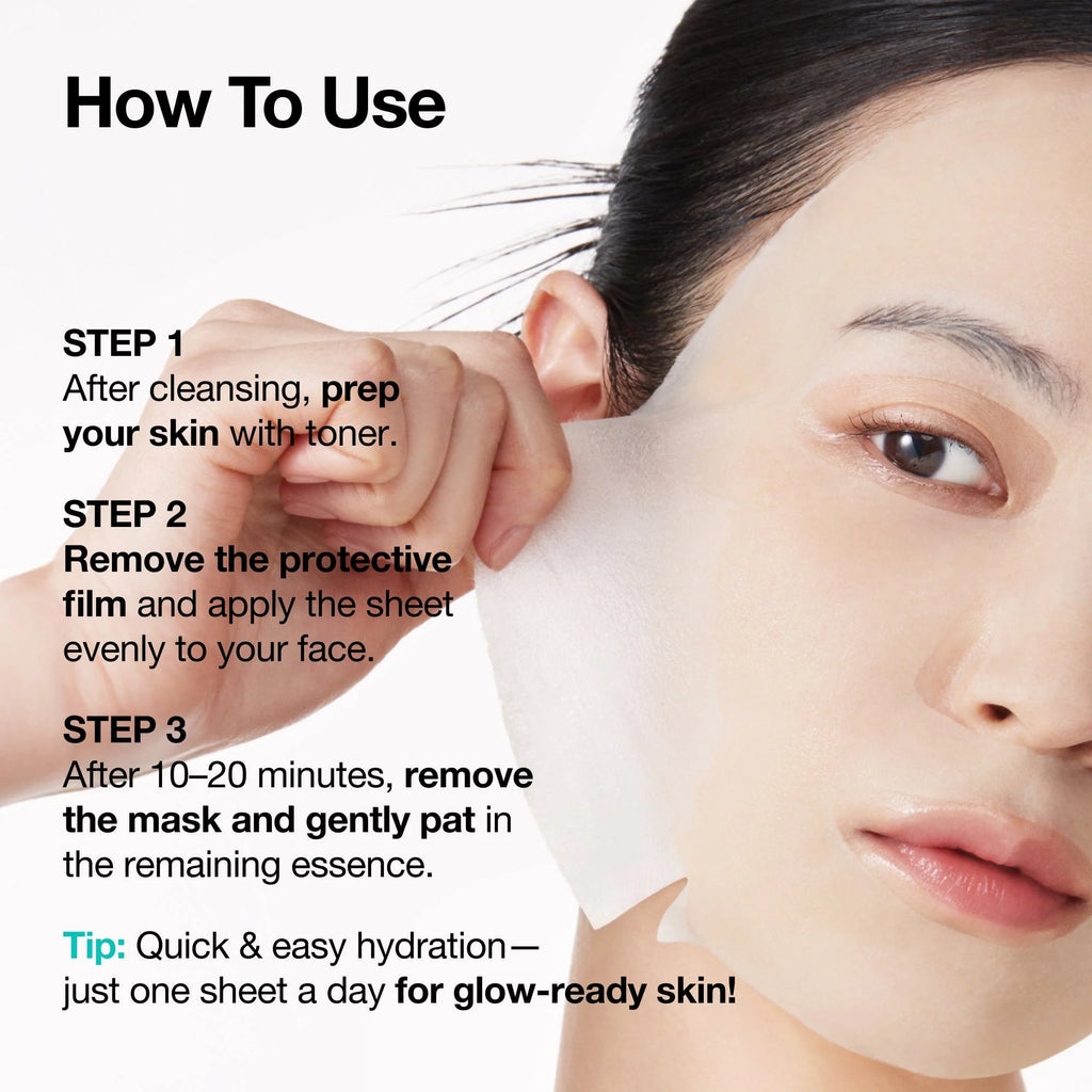 Återfuktande serum mask som hjälper huden att kännas plumpad