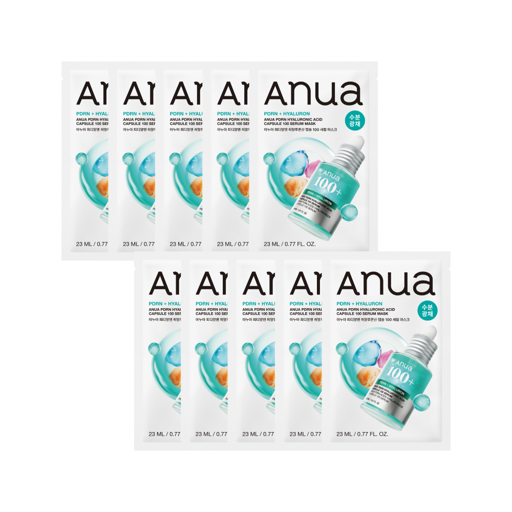 Hydrating sheet mask med flera former av hyaluronsyra