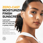 ANUA moisturizing finish sunscreen applied on face for daily UV protection
