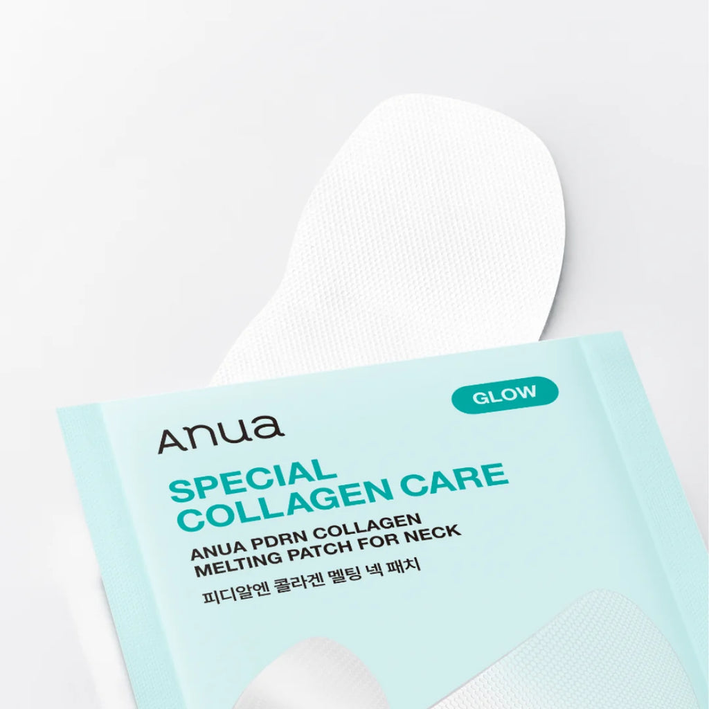 ANUA PDRN Collagen Melting Neck Patch med tunn kollagenfilm och skyddsfilm