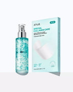ANUA PDRN Collagen Melting Neck Patch aktiveras med återfuktande serum mist