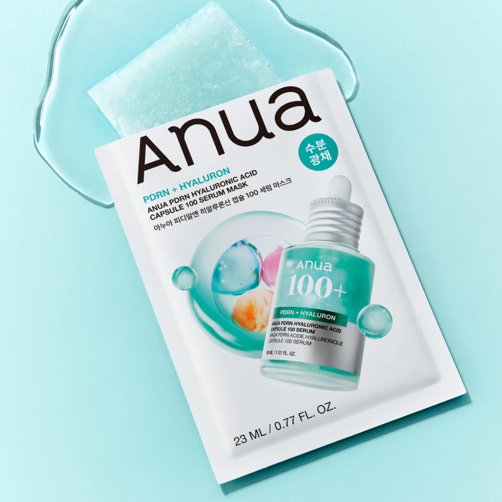 Koreansk sheet mask med PDRN och hyaluronsyra för glass skin