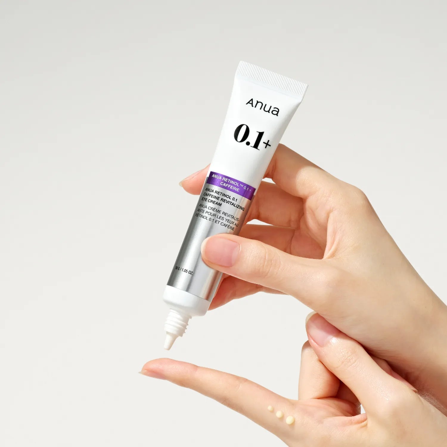 Korean eye cream with retinol and caffeine for dark circles and puffiness