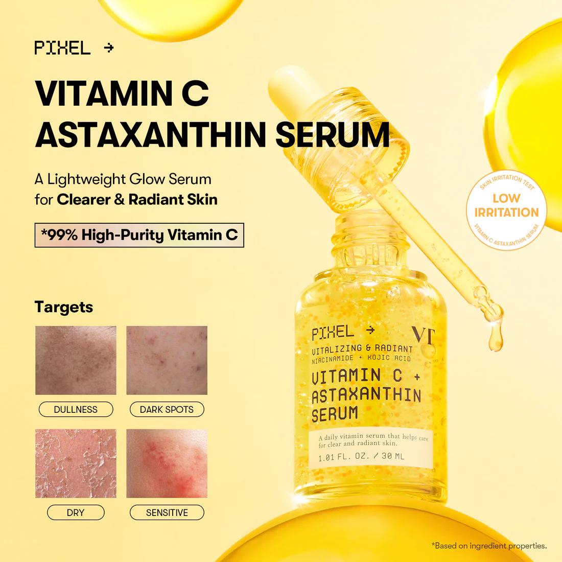 Serum med astaxanthin och niacinamide för lyster
