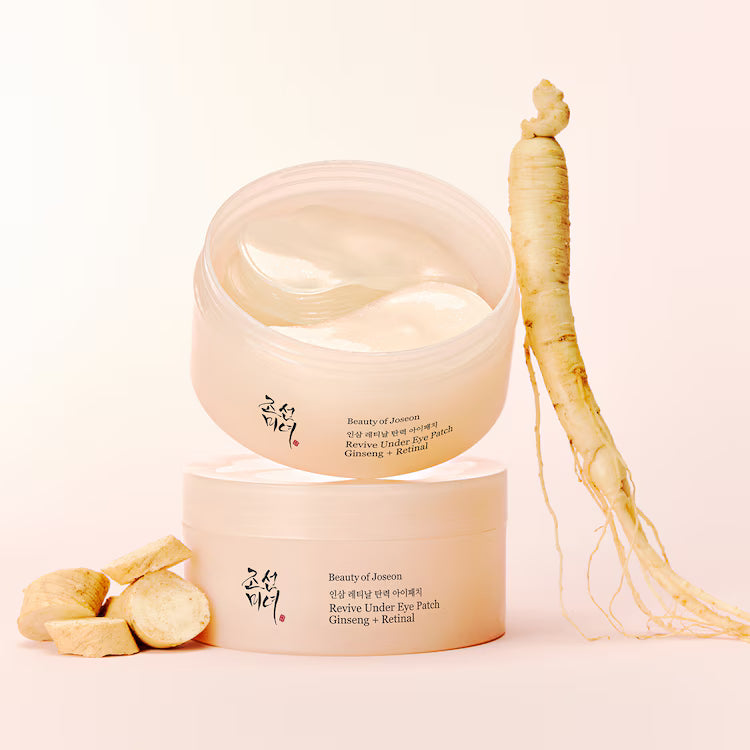 Hydrogel eye patches med ginseng som hjälper till att återfukta och ge huden runt ögonen ökad lyster