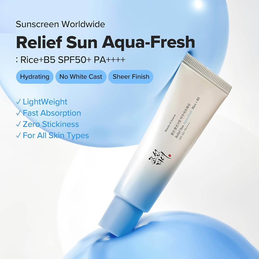 Beauty of Joseon Relief Sun Aqua-Fresh Rice + B5 – SPF50+ och återfuktning