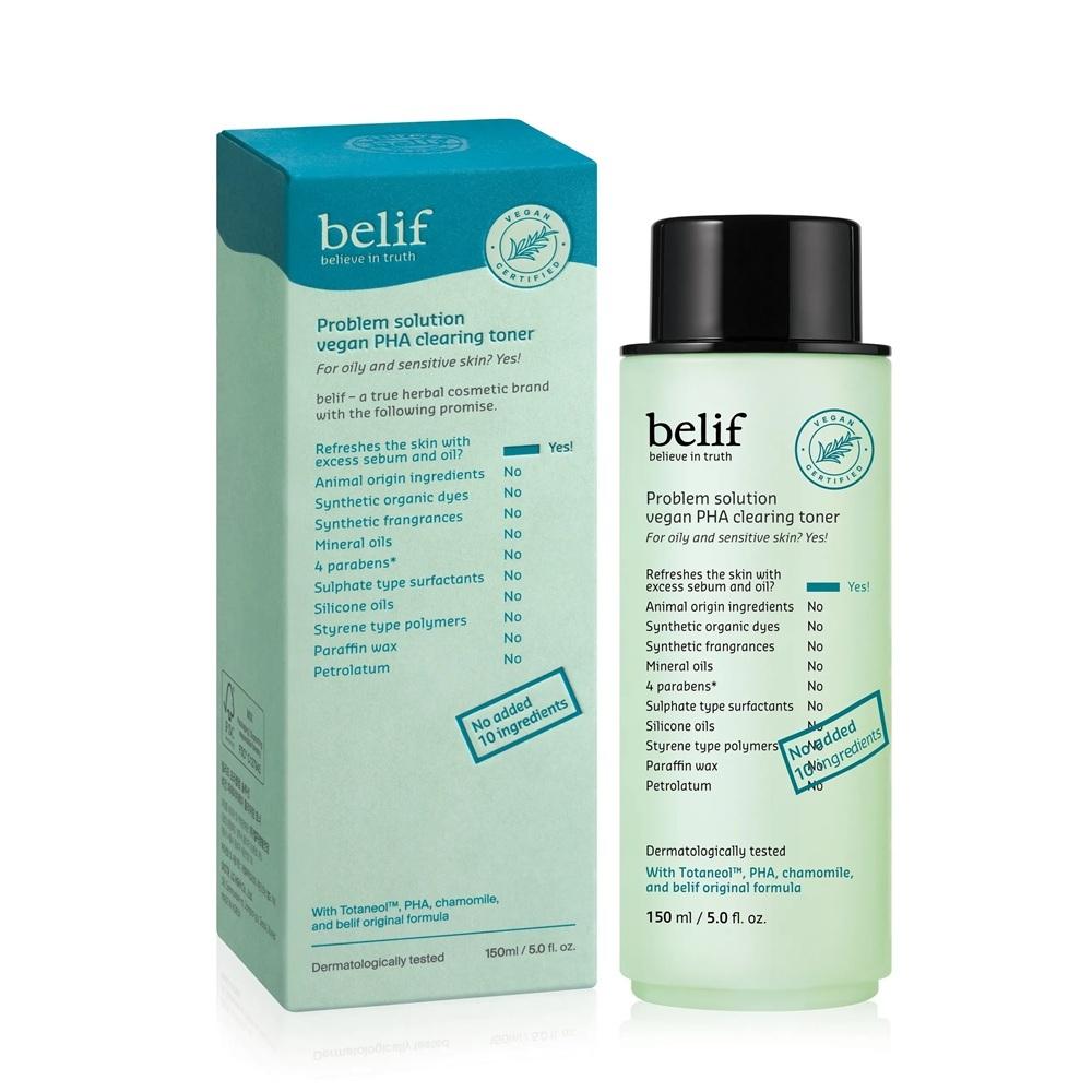 Belif PHA Clearing Toner as second step in Korean skincare routine
