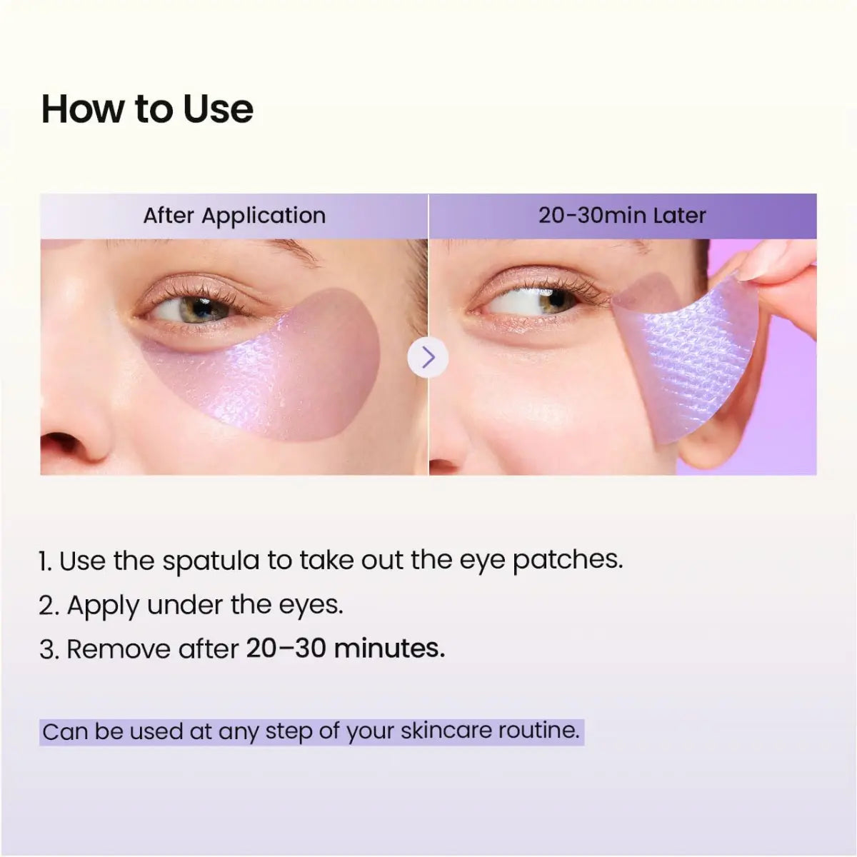 Så används BIODANCE Caviar PDRN Eye Patches under ögonen