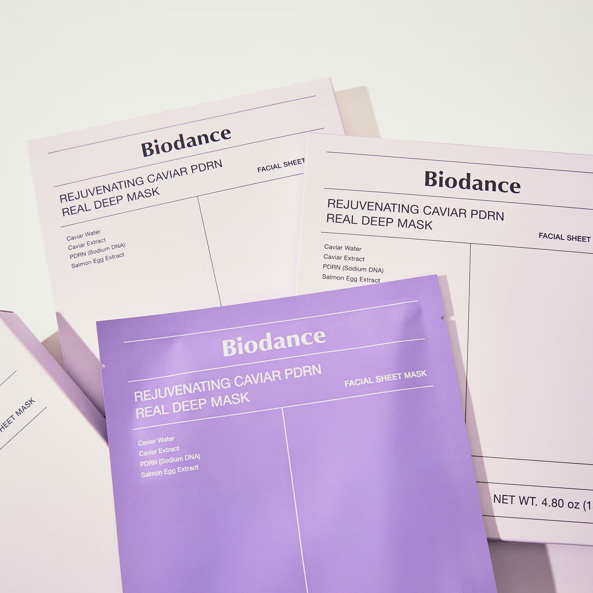 Biodance Caviar PDRN hydrogelmasker med förpackning