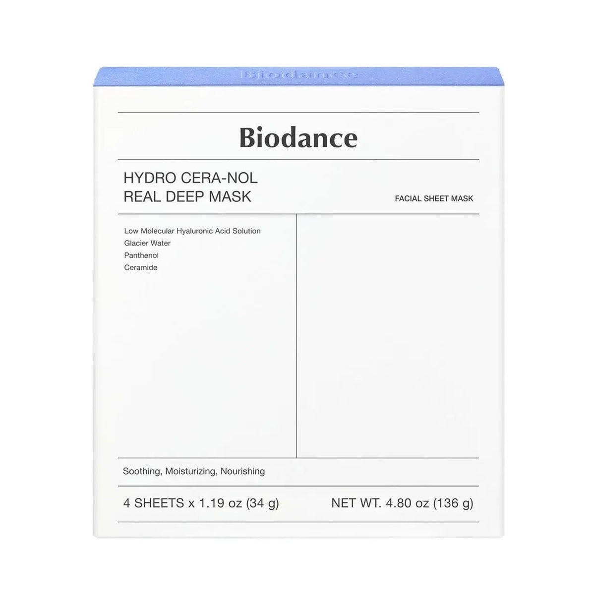 BIODANCE Hydro Cera-Nol Real Deep Mask 4-pack produktbild